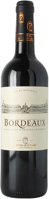 Вино Шеваль Канкар Бордо (Cheval Quancard Bordeaux) красное сухое 0,75л Крепость 13,5%