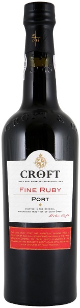 Вино ликерное Портвейн Крофт Файн Руби Порт (Croft) красное сладкое 0,75л Крепость 20%