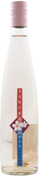 Вино Л'Ориент Сакура (L'Orient Sakura) с лепестками Сакуры розовое сладкое 0,5л Крепость 6%