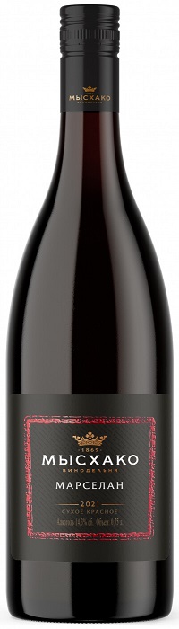 Вино Мысхако Марселан (Myskhako Marcelan) красное сухое 0,75л Крепость 14,3%