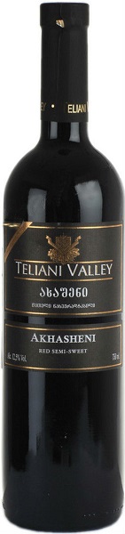 Вино Телиани Вели Ахашени (Teliani Valley Akhasheni) красное полусладкое 0,75л Крепость 11,5%