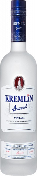Водка Кремлин Эворд Винтаж (Vodka Kremlin Award Vintage) 0,5л. Крепость 40%