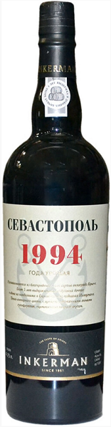 Вино ликерное Портвейн Инкерман Севастополь (Inkerman Sevastopol) белое сладкое 0,75л 16,5%