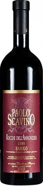 Вино Паоло Скавино Рокке дель Аннунциата (Paolo Scavino) натуральное красное сухое 0,75л 14,5%