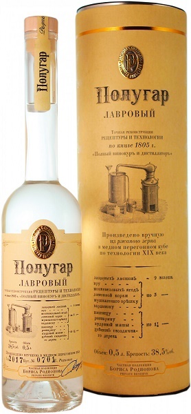 Полугар Лавровый (Polugar Lavrovyj) ржаной 0,5л Крепость 38,5% в тубе
