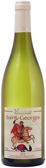 Вино Сен-Жорж Вувре (Saint-Georges Vouvray) белое полусладкое 0,75л Крепость 11,6%