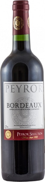 Вино Пейрор Бордо Руж (Peyror Bordeaux Rouge) красное сухое 0,75л Крепость 12,5%