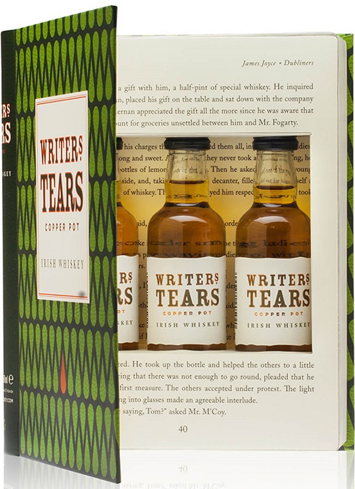 Виски Райтэз Тиэз (Writers Tears) 3 шт по 50мл Крепость 40% подарочный набор "Книга"