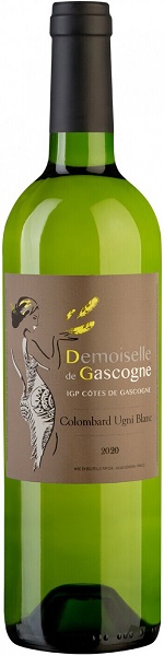 Вино Мадмуазель де Гасконь Коломбар-Уни Блан (Demoiselle de Gascogne) белое сухое 0,75л 11%
