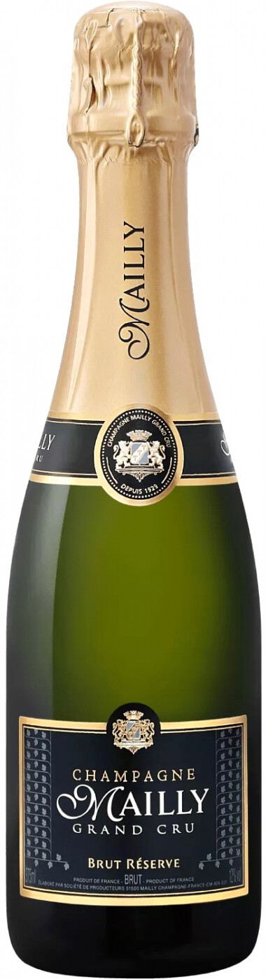 Вино игристое Шампань Майи Резерв (Champagne Mailly Reserve) белое брют 0,375л Крепость 12%
