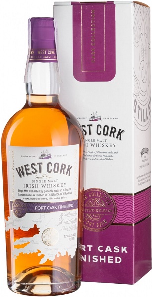 Виски Вест Корк Смолл Бэтч Порт Каск (West Cork Small Batch Calvados Cask) 0,7л 43% в коробке