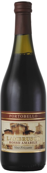 Вино игристое "Портобелло Ламбруско Россо" (Portobello) красное полусладкое 0,75л  8%