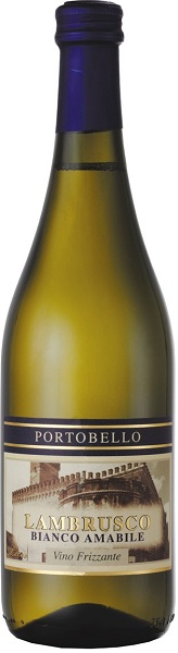 Вино игристое "Портобелло Ламбруско Бьянко" (Portobello) белое полусладкое 0,75л  8%