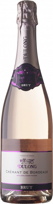Вино игристое Дюлонг Креман де Бордо Розе (Dulong Cremant de Bordeaux) розовое брют 0,75л 12%