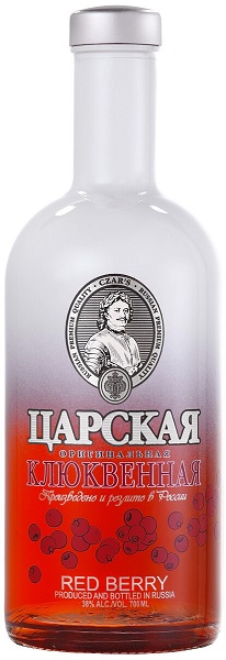 Водка Царская Оригинальная Клюквенная (Tsarskaja Original Cranberry) 0,7л Крепость 38%