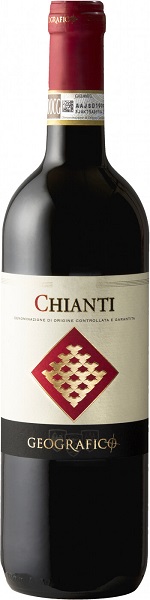Вино Джеографико Кьянти (Geografico Chianti) красное сухое 0,75л Крепость 13%