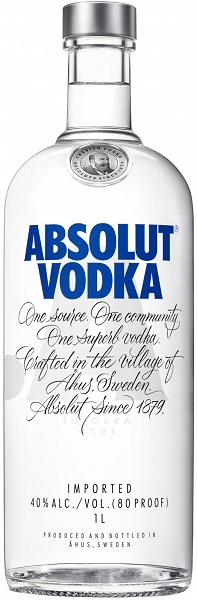 Водка Абсолют (Vodka Absolut) 1л крепость 40%