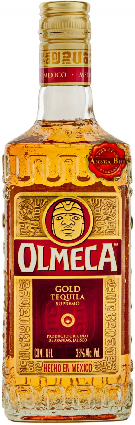 Текила Ольмека Золотая (Tequila Olmeca Gold) 0,7л Крепость 38%