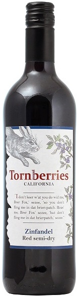 Вино Торнберрис Зинфандель (Tornberries Zinfandel) красное полусухое 0,75л Крепость 13,5%