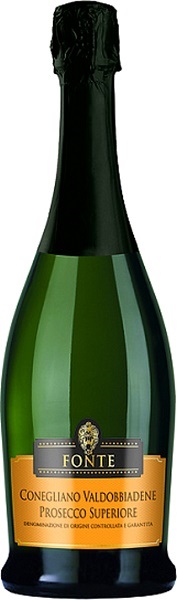 Вино игристое Фонте Конельяно Вальдобьядене Просекко Суперьоре (Fonte) белое брют 0,75л 11%