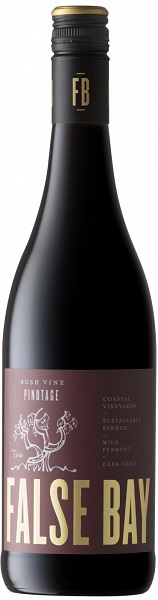 Вино Фолс Бэй Буш Вайн Пинотаж (False Bay Bush Vine Pinotage) красное сухое 0,75л Крепость 13%