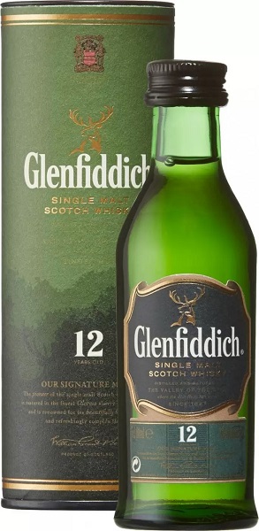 Виски Гленфиддик (Whiskey Glenfiddich) 12 лет 50 мл Крепость 40% в тубе