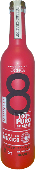 Текила Очо Бланко Рэд Ботл (Tequila Ocho Blanco Red Bottle) 0,5л Крепость 40%