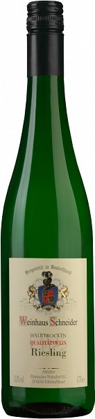 Вино Вайнхаус Шнайдер Рислинг (Weinhaus Schneider) белое полусухое 0,75л Крепость 11%