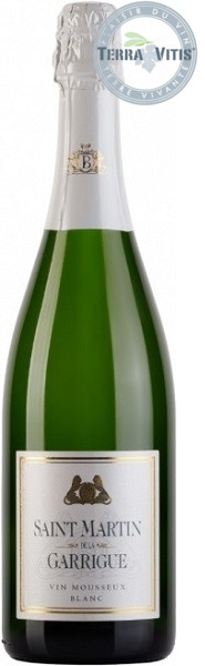 Вино игристое Сент Мартин де ла Гарриг (Saint Martin de la Garrigue) белое брют 0,75л 12,5%.