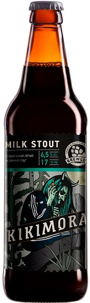 Пиво Брюлок Кикимора (Brewlok Kikimora) темное 0,5л Крепость 6,5% стеклянная бутылка