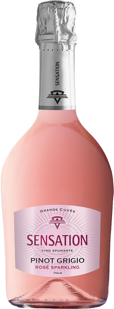 Вино игристое Сенсейшен Пино Гриджио Розе (Sensation Pinot Grigio Rose) розовое сухое 0,75л 11%