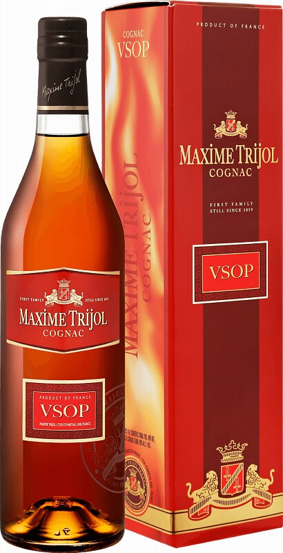 Коньяк Максим Трижоль (Maxime Trijol) VSOP 4 года 0,7л 40% в подарочной коробке