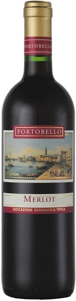 Вино Портобелло Мерло Тревенеция (Portobello Merlot Trevenezie) красное полусладкое 0,75л 11,5%