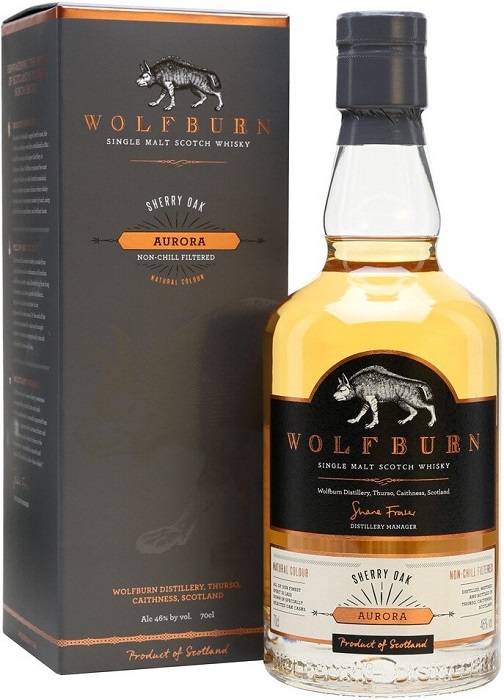 Виски Уолфбёрн Аврора (Wolfburn Aurora) 0,7л Крепость 46% в подарочной коробке