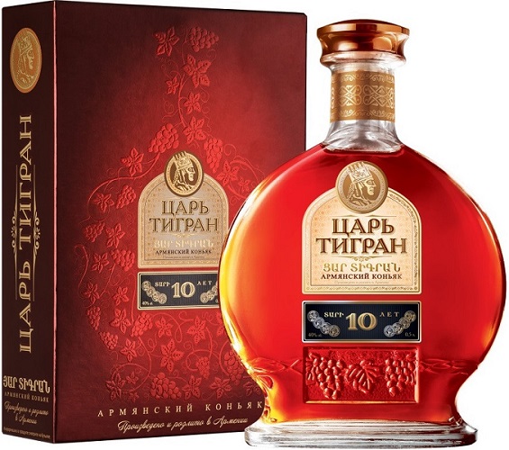 Коньяк Царь Тигран (Cognac Tsar Tigran) 10 лет 0,7л Крепость 40% в подарочной коробке