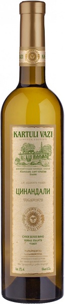 Вино Картули Вази Цинандали (Kartuli Vazi Tsinandali) белое сухое 0,75л Крепость 12%
