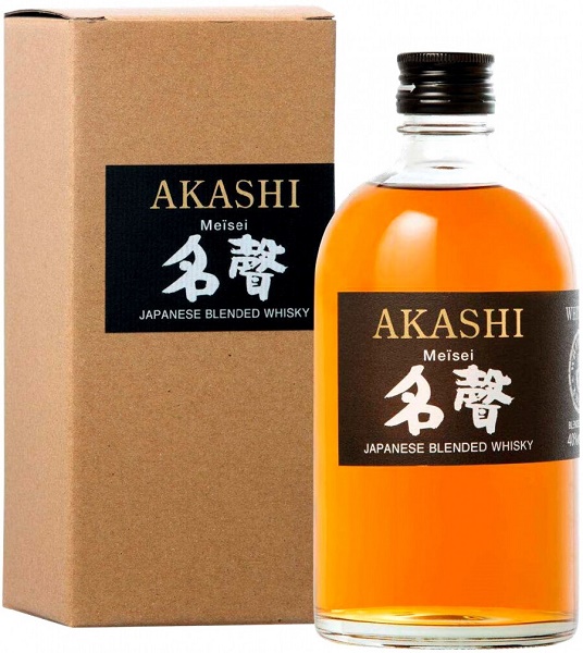 Виски Акаши Блендед Мейсей (Whiskey Akashi Blended Meisei) 0,5л Крепость 40% в подарочной коробке