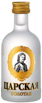 Водка Царская Золотая (Vodka Tsarskaja Gold) 50 мл Крепость 40%