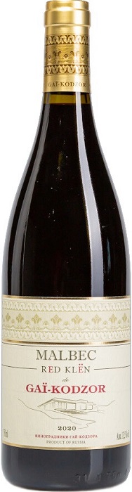 Вино Мальбек Ред Клён де Гай-Кодзор (Malbec Red Klen de Gai-Kodzor) красное сухое 0,75л 13,5%