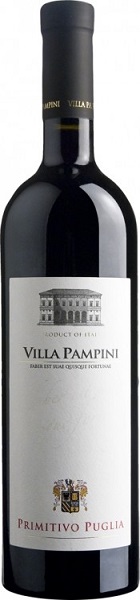 Вино Вилла Пампини Примитиво (Villa Pampini Primitivo) красное сухое 0,75л Крепость 13%