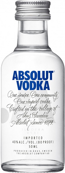 Водка Абсолют (Vodka Absolut) 50 мл крепость 40%