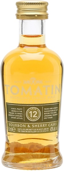 Виски Томатин 12 лет (Tomatin 12 Years) 50мл Крепость 43% 