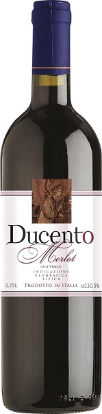 Вино Дученто Мерло (Ducento Merlot) красное сухое 0,75л Крепость 10,5%