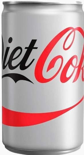 Напиток Кока-Кола без сахара (Coca-Cola Diet) газированный 150мл (Италия) в жестяной банке