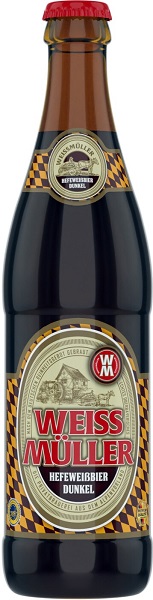 Пиво ВайсМюллер Хефевайссбир Дункель (WeissMuller Hefeweissbier Dunkel) темное 0,5л Крепость 5,2%