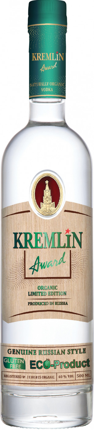 Водка Кремлин Эворд Органик (Kremlin Award Organic Limited Edition) 0,5л Крепость 40%