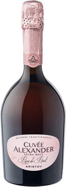 Вино игристое Аристов Кюве Александр Розе де Пино (Aristov) розовое экстра брют 0.75л 10%