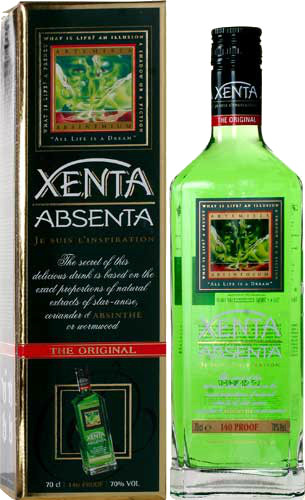 Абсент Ксента (Xenta Absenta) 0,7л Крепость 70%, в подарочной коробке