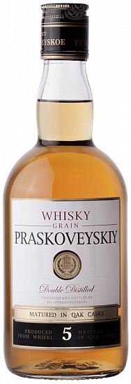 Прасковейский Виски (Whiskey Praskoveysky) зерновой 5 лет 0,5л Крепость 40% 