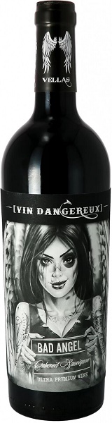 Вино Бэд Энджел Каберне Совиньон (Bad Angel Cabernet Sauvignon) красное полусухое 0,75л Крепость 15%